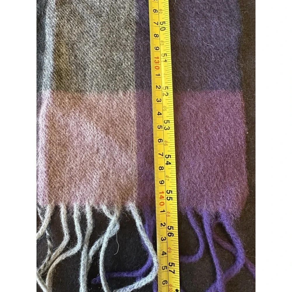 Edinburgh 100% Lambs wool Multi Color Tasseled Scarf 55